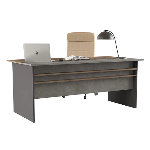 Paris Prix Bureau Design Nicholas 180cm Gris & Naturel