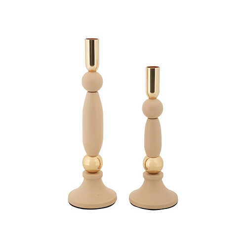 Paris Prix Lot de 2 Chandeliers Strek 30cm Rose & Or