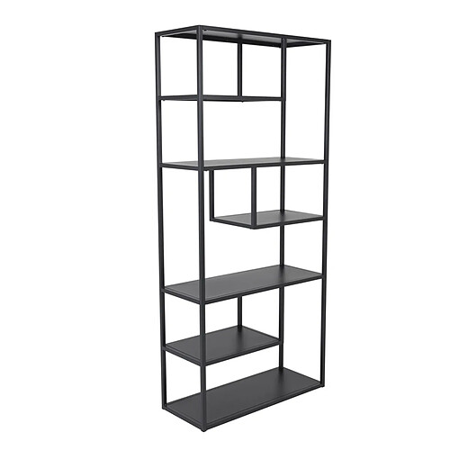 Paris Prix Étagère Bibliothèque 6 Niveaux Staal 190cm Noir