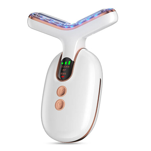 INF Masseur de Cou EMS : Dispositif de Lifting Facial avec RF, LED & Microcourant pour le Ress