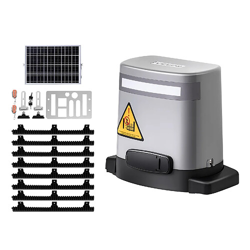 VEVOR Motorisation de Portail Coulissant Ouvre-portail Porte Solaire 20 m 280 W