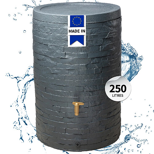 4Rain ARONDO réservoir d’eau de pluie 250 L, gris graphite