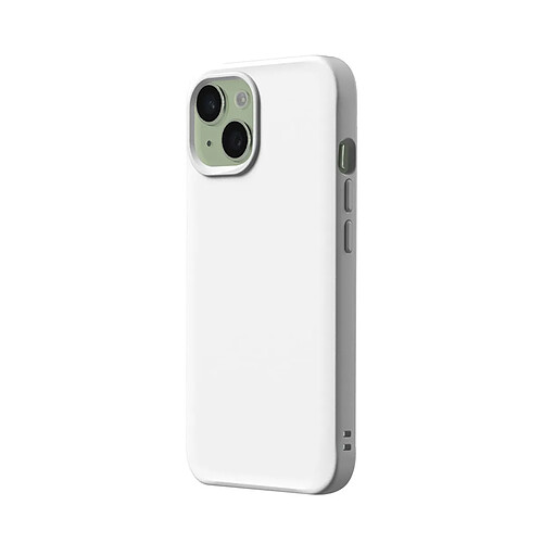 Rhinoshield Coque pour iPhone 15 Plus Modèle SolidX Compatible Recharge Sans Fil Blanc