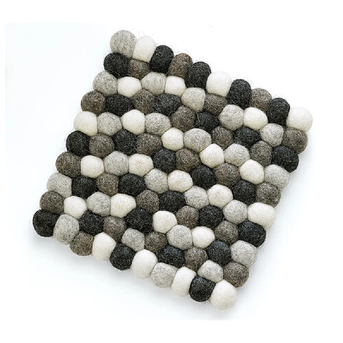 Cilio Dessous de plat carré - Noir