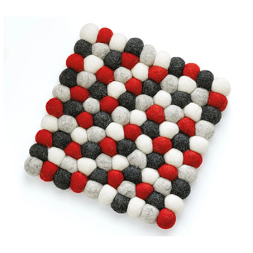 Cilio Dessous de plat carré - Rouge