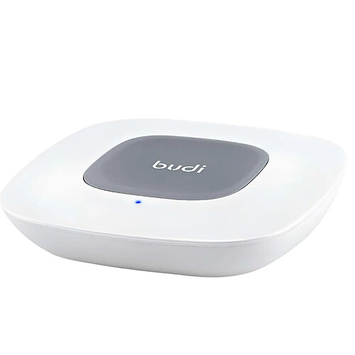 Budi Chargeur sans fil Qi 5W avec Double Port USB-A et Indicateur LED Blanc