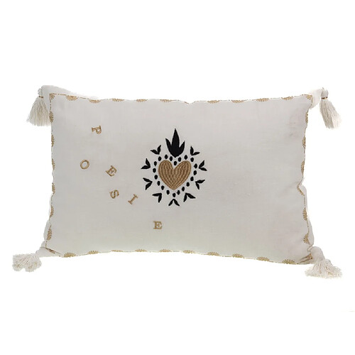 Amadeus Coussin décoratif rectangulaire - Blanc noir or