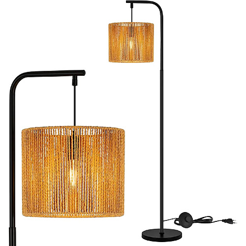 Nettlife Lampadaire boho arc - Marron