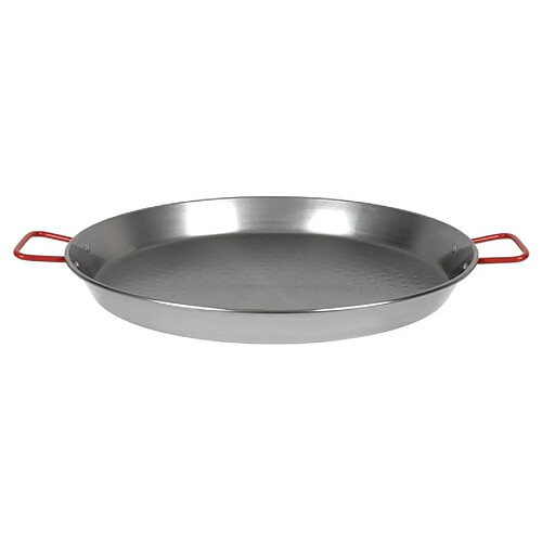 Garcima Plat rond en acier - Gris et rouge