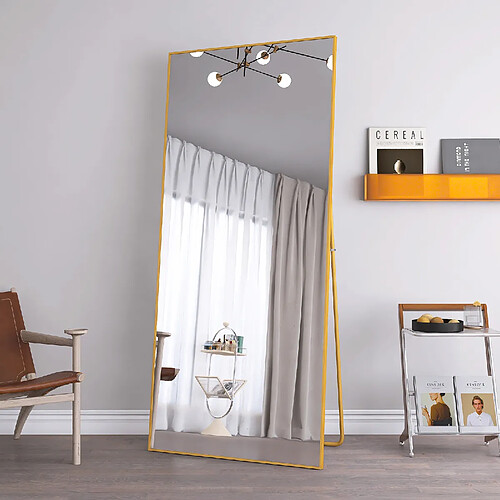 Superaly Miroir mural pleine longueur - Or