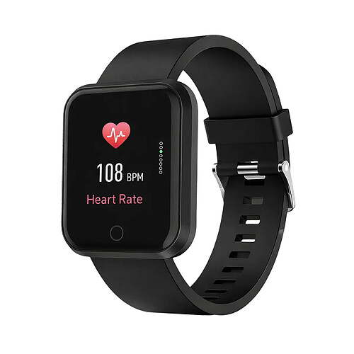 Partel Montre Connectée Bluetooth avec Fréquence Cardiaque Étanche IP67 Noir
