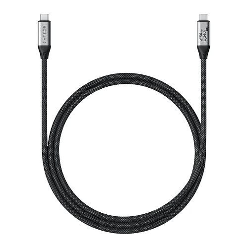 Satechi Câble pour Charge Rapide et Vidéo USB-C vers USB-C 240W 120Gbps Noir