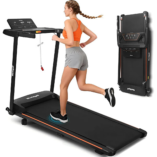 Nettlife Tapis de Course Pliable 14km/h - Walking Pad Bureau avec Inclinaison 7%