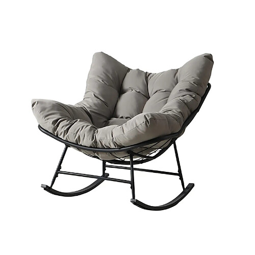 Concept Usine Fauteuil à bascule d'intérieur et d'extérieur gris QUITO