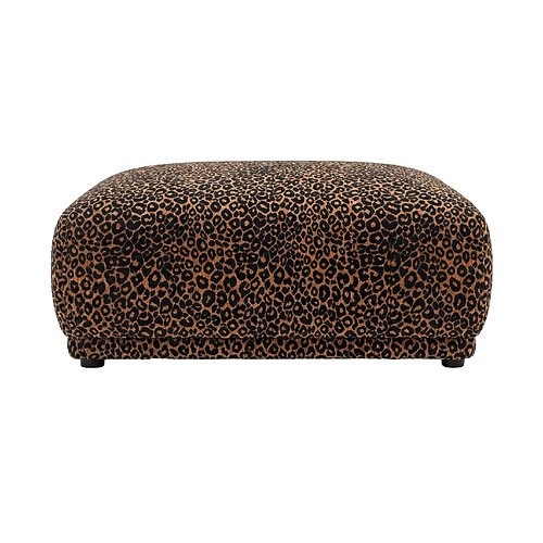 Casanova Pouf en tissu imprimé animalier Terracotta 102x83x46