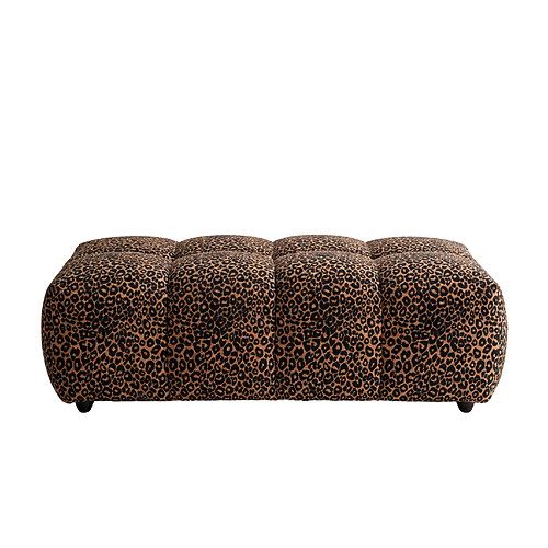 Casanova Pouf en tissu imprimé animalier Terracotta 120x60x40
