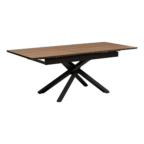 Atmosphera Table à manger extensible pour 6 personnes SANDRI - Marron
