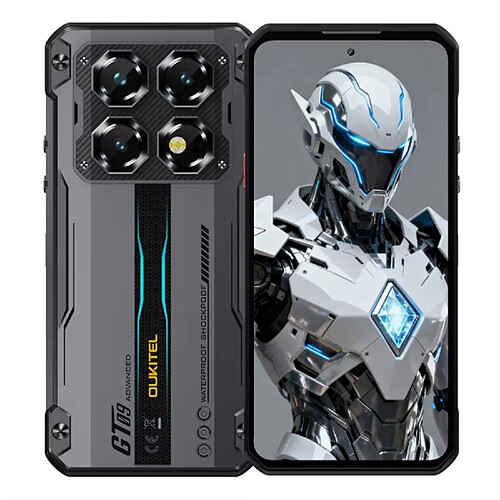 Téléphone robuste OUKITEL WP60 5G, écran 7,2 pouces, 256 Go, déverrouillé, noir et argent