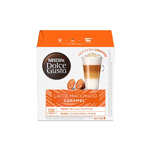 Nescafe Dolce Gusto Capsules de café NESCAFÉ® Dolce Gusto® Caramel Latte Macchiato, 8+8 pcs.