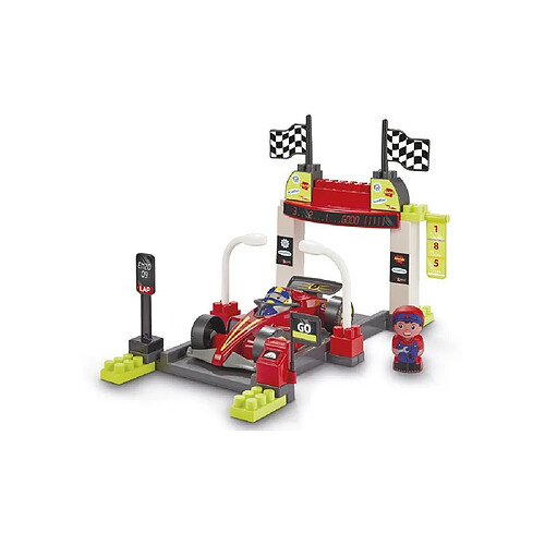 ECOIFFIER Abrick Pit Stop Formule 1 - 2 figurines - 18 mois+
