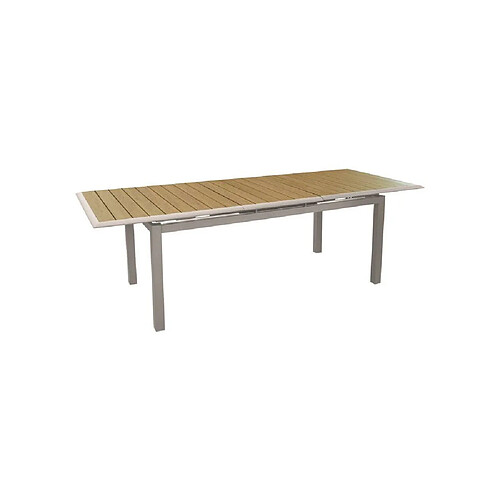 PROLOISIRS Louisiane II - Table de jardin extensible rectangulaire - Crème