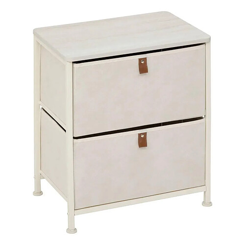Five Simply Smart Table de Chevet 2 Tiroirs Tissa 51cm Beige