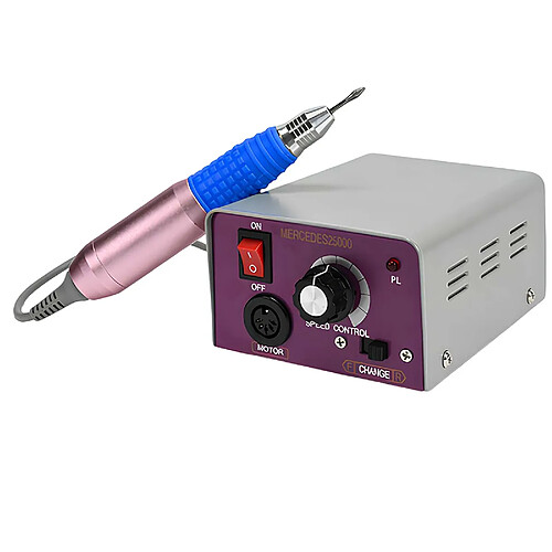 Avizar Ponceuse à Ongles Électrique 15W Réglable avec Rotation Inversable et Pédale Rose
