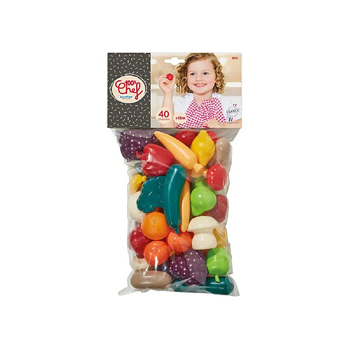 Ecoiffier 100% Chef 997 - 40 pièces - Fruits et légumes