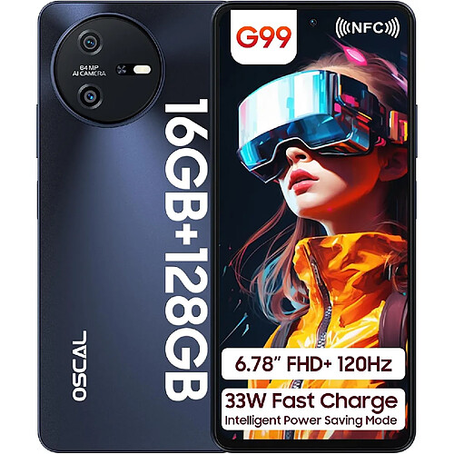 OSCAL TIGER 12 Mobile Phones,Helio G99 Gaming Phone,128GB,blue
