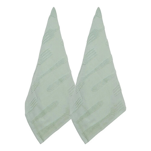 Atmosphera Lot de 2 Torchons de Cuisine Terry 45x70cm Vert Céladon