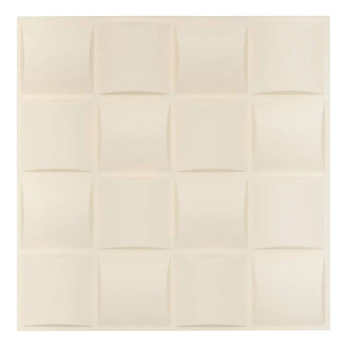 Atmosphera Lot de 2 Stickers Carrés Oren 30x30cm Blanc