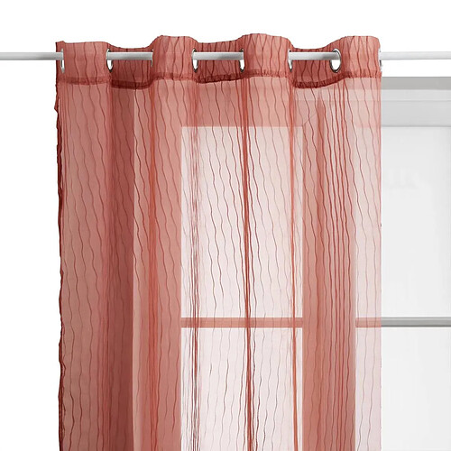 Atmosphera Rideau Voilage à Œillets Mila 140x240cm Terracotta