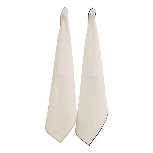 Atmosphera Lot de 2 Torchons de Cuisine Waffle 70x45cm Blanc