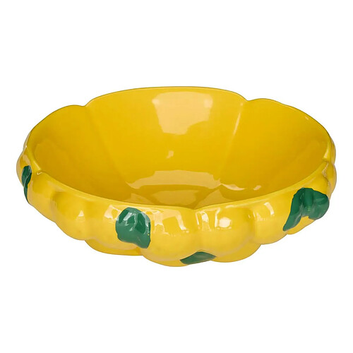 Atmosphera Corbeille à Fruits en Dolomite Fruity 25cm Jaune