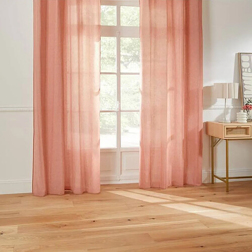 Atmosphera Rideau Voilage à Œillets Paxta 135x240cm Terracotta