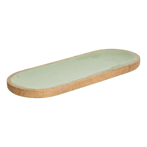Secret De Gourmet Plat de Présentation en Bois Inaya 40cm Vert