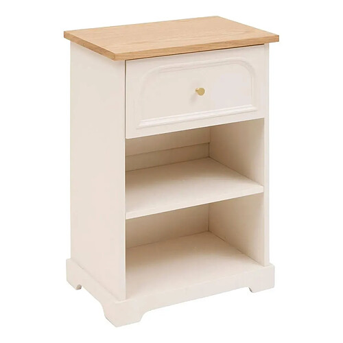 Atmosphera Table de Chevet Avec Tiroir Mohéa 67cm Ivoire