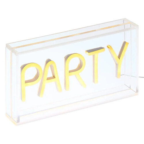 Atmosphera Lampe Néon LED à Poser Party 23cm Jaune