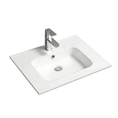 OTITEC Vasque à encastrer rectangulaire - 60 x 46 cm - Blanc brillant - AUREA