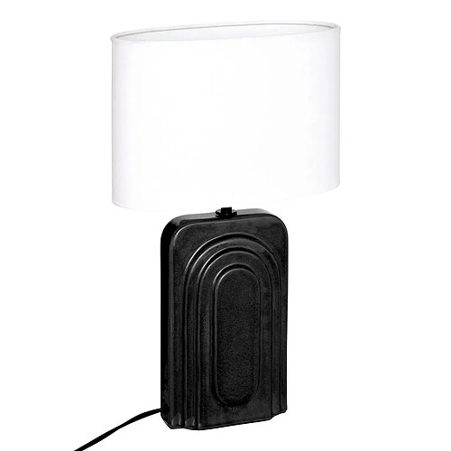 Atmosphera Lampe à Poser en Céramique Monia 42cm Noir