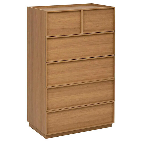 Five Simply Smart Commode 6 Tiroirs Framy 127cm Marron