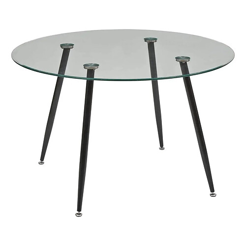 Atmosphera Table À Manger en Verre Ostras 120cm Transparent