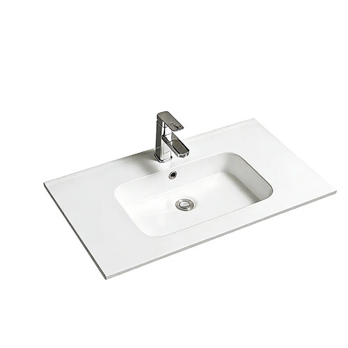 OTITEC Vasque à encastrer rectangulaire - 80 x 46 cm - Blanc brillant - AUREA