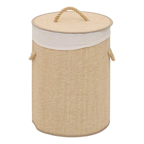 Five Simply Smart Panier à Linge en Bambou Stemy 48L Beige