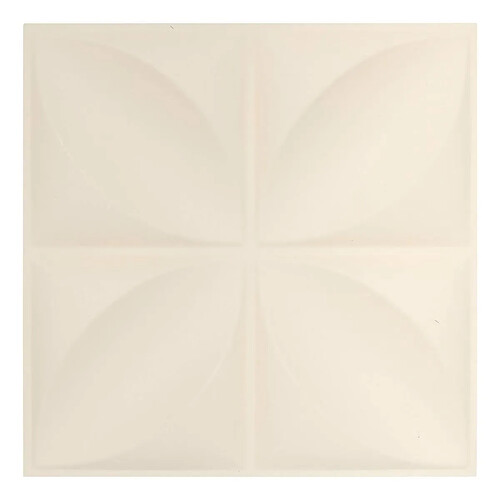 Atmosphera Lot de 2 Stickers Fleurs Oren 30x30cm Blanc Chaud