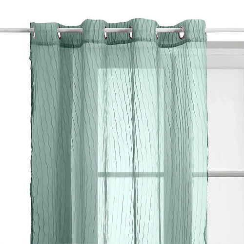 Atmosphera Rideau Voilage à Œillets Mila 140x240cm Vert Céladon