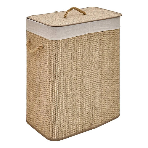 Five Simply Smart Panier à Linge 2 Compartiments Stemy 100L Beige