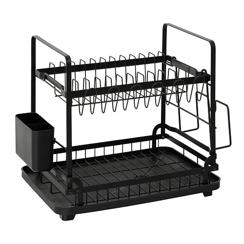 Five Simply Smart Égouttoir 2 Niveaux Black Edition 49cm Noir