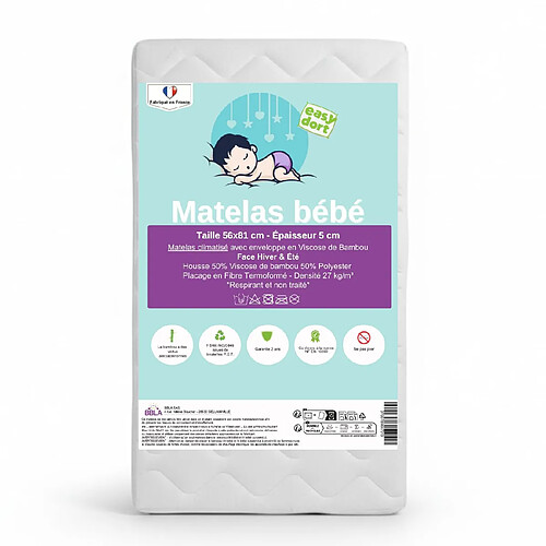 EASY DORT - Matelas 56x81 cm Climatisé