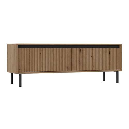 SELSEY - Meuble TV OSAKA - 140 cm - chêne evoke